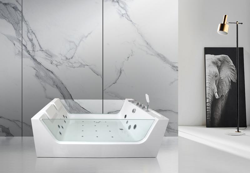 Акриловая ванна Cerutti SPA C-454A гидромассажная 170x120см