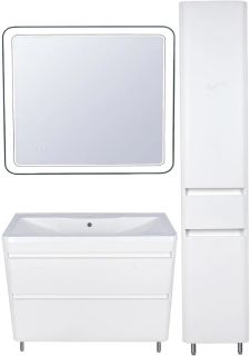 Пенал Style Line Атлантика Люкс Plus L СС-00002257 35см с бельевой корзиной белый антискрейч Пенал Style Line Атлантика Люкс Plus L СС-00002257 35см с бельевой корзиной белый антискрейч