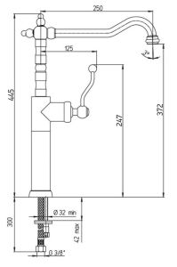 Смеситель для кухни Paini Duomo 88F3572LL2SKM старая бронза