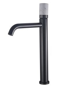Смеситель для раковины Boch Mann Stella Stone B XL BM9971 с ручкой из натурального камня чёрный матовый