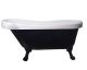 Ванна акриловая Ceruttispa Classic CT9975 157x77 см на львиных лапах чёрный матовый
