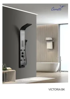 Панель душевая Cerutti SPA Victoria BK CT9981 чёрный Панель душевая Cerutti SPA Victoria BK CT9981 чёрный
