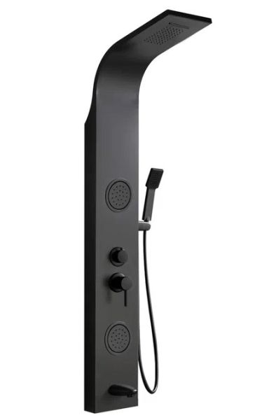 Панель душевая Cerutti SPA Twin BK CT9984 с форсунками чёрный Панель душевая Cerutti SPA Twin BK CT9984 с форсунками чёрный