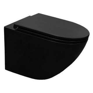 Унитаз подвесной Azario Grado AZ-0046-UQ3-MB безободковый торнадо чёрный матовый