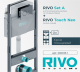 Инсталляция RIVO Set A для унитаза 200001.1 с клавишей смыва RIVO Touch Neo хром