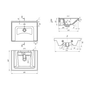 Раковина Dreja Grace 641587 60 см