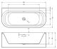 Акриловая ванна Riho Devotion Back2Wall Glossy Sparkle System B096002005 180x80см с аэромассажем белый