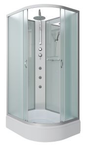 Душевая кабина Niagara NG-33294-14LBKTG с гидромассажем 120x90см серебро/матовое