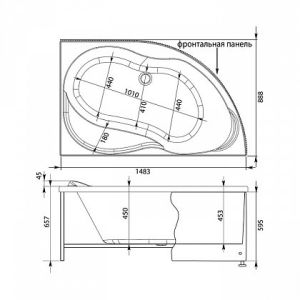 Каркас сварной для акриловой ванны Aquanet Graciosa 150x90 R
