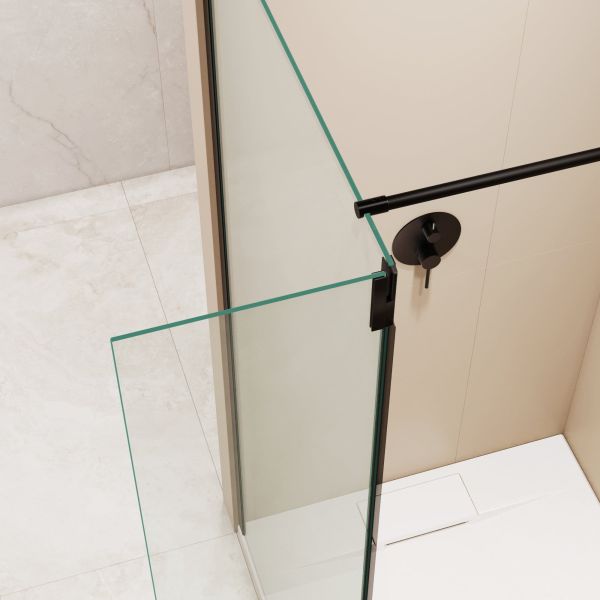 Душевая перегородка RGW WA-051B WA-010B + Z-071B 351005173-14 70 см профиль чёрный стекло прозрачное