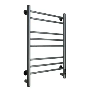 Полотенцесушитель электрический Comfysan Vita EC-8 80x45 см, подключение справа, слева, скрытое подключение справа, оружейная сталь, лесенка, из стали