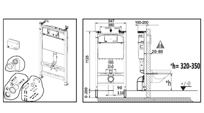 Унитаз с инсталляцией Roca Meridian Compact 893104110 сиденье микролифт