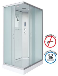 Душевая кабина Niagara NG-43085-14QP 100x80см серебро/матовое