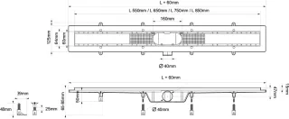 Душевой лоток Milleau Level M750LB 75 см черный Душевой лоток Milleau Level M750LB 75 см черный