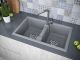 Мойка кухонная Paulmark Zwilling PM238150-GRM серый металлик