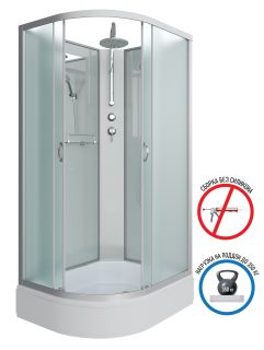 Душевая кабина Niagara NG-33984-14RBKT 90x80см серебро/матовое