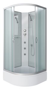 Душевая кабина Niagara NG-3301-14BKG с гидромассажем 90x90см серебро/матовое