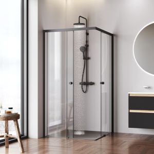 Душевой уголок Am.Pm X-joy W94G-403-100100-BТ1К 100x100 см без поддона чёрный матовый