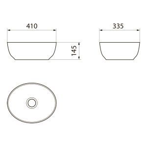 Раковина Point Сатурн PN43902WM белая 41 см