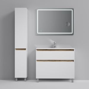 Am.pm X-JOY M85AFSX1002WG тумба под раковину 100 см 2 ящика белый глянец