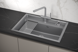 Мойка кухонная Granula Kitchen Space 7301, АЛЮМИНИУМ Мойка кухонная Granula Kitchen Space 7301, АЛЮМИНИУМ