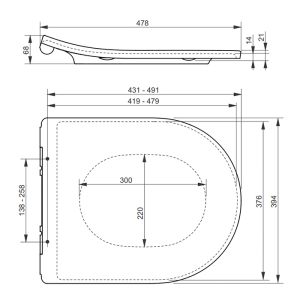 Крышка-сиденье TOTO MH TC514F белый
