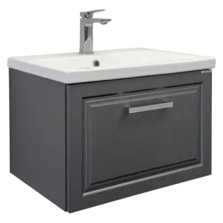 Тумба под раковину Comforty Бросно 60П 00-00020428 оружейная сталь