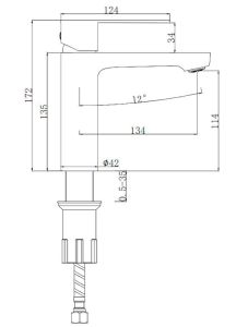 Смеситель для раковины Splenka S222.10.06 чёрный