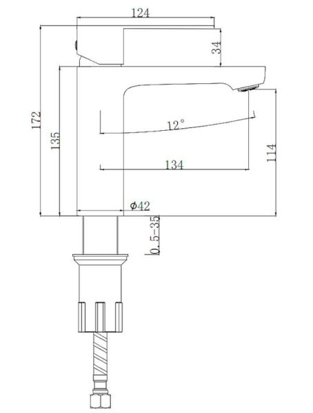 Смеситель для раковины Splenka S222.10.06 чёрный
