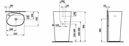 Раковина Laufen PALOMBA 8.1180.4.000.104.1 52,5х43,5