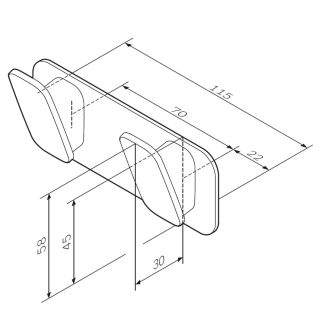 AM.PM INSPIRE 2.0 A50A35600 Крючок двойной AM.PM INSPIRE 2.0 A50A35600 Крючок двойной