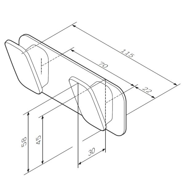 AM.PM INSPIRE 2.0 A50A35600 Крючок двойной AM.PM INSPIRE 2.0 A50A35600 Крючок двойной