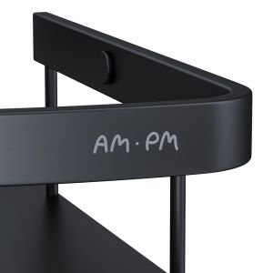 Полка для душа угловая двойная Am.Pm Sense L чёрный матовый A7454222