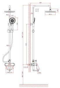 Душевая стойка D&K Bayern.F?rth DA1523708B18 белый