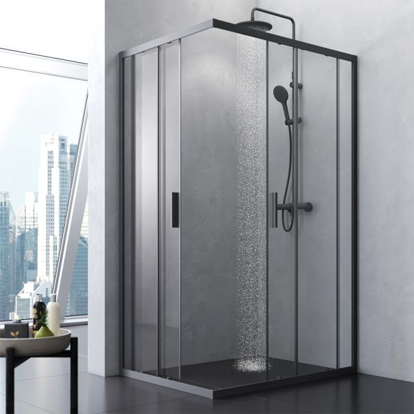 Душевой уголок Am.Pm Gem S 120x90см чёрный матовый W93G-404-120290-BT