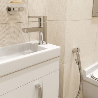 Смеситель для раковины с гигиеническим душем IDDIS Sena хром глянцевый SENSB00i08 Смеситель для раковины с гигиеническим душем IDDIS Sena хром глянцевый SENSB00i08
