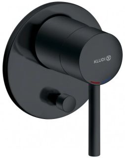 Встраиваемый смеситель для ванны и душа Kludi Bozz чёрный матовый 387163976 Встраиваемый смеситель для ванны и душа Kludi Bozz чёрный матовый 387163976