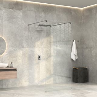 Душевая перегородка WasserKRAFT Vechte 60W39 90 см профиль хром стекло прозрачное