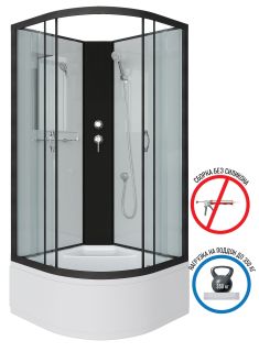 Душевая кабина Niagara NG-6708-14BK 90x90см чёрный/прозрачное