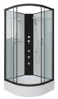 Душевая кабина Niagara NG-6701-14BKG с гидромассажем 90x90см чёрный/прозрачное