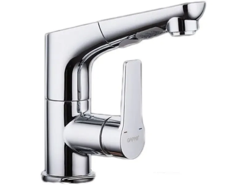 Смеситель для раковины с выдвижным изливом Gappo G1299 хром