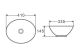 Раковина накладная D&K Matrix DT1390716 41см белый