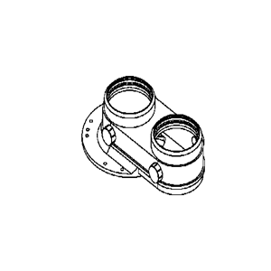 Комплект горизонтального спаренного дымохода ?80-80, 7006990074