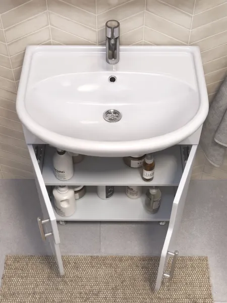 Тумба под раковину напольная Vigo Turin 226 60 см поставляется в разобранном виде белый