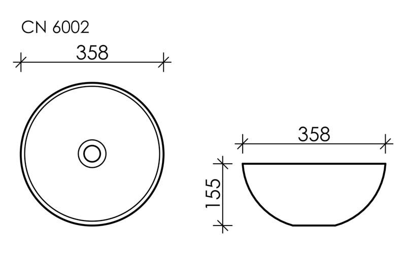 Раковина Ceramica Nova Element CN6002 36см белый