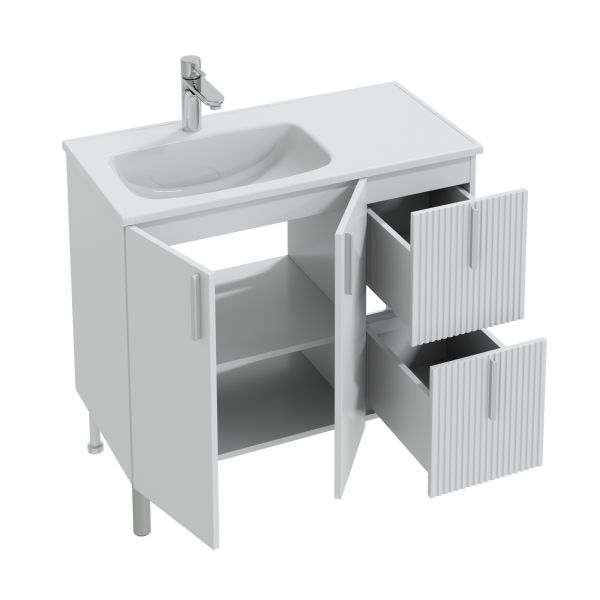 Напольная тумба под раковину Санта Вега 700448 90 см белый
