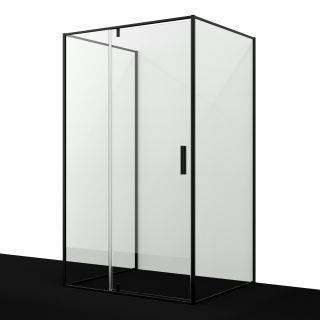 Душевой уголок WasserKRAFT Elbe 74P26 120x100 см профиль чёрный матовый стекло прозрасное