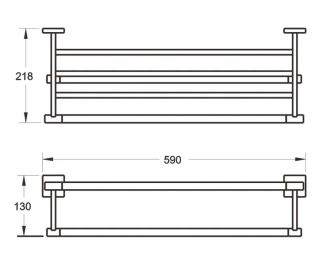 Полка для полотенец Rose RG3008H 59см чёрный Полка для полотенец Rose RG3008H 59см чёрный