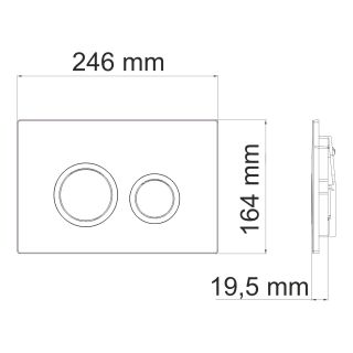 Система инсталляции для унитазов WasserKRAFT Salm 27TLT.010.ME.WH.PB01 с кнопкой смыва