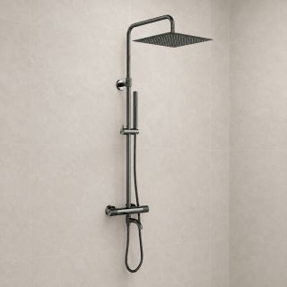 Душевая стойка WasserKRAFT Muritz Thermo 98101.118.137GR с термостатическим смесителем графит